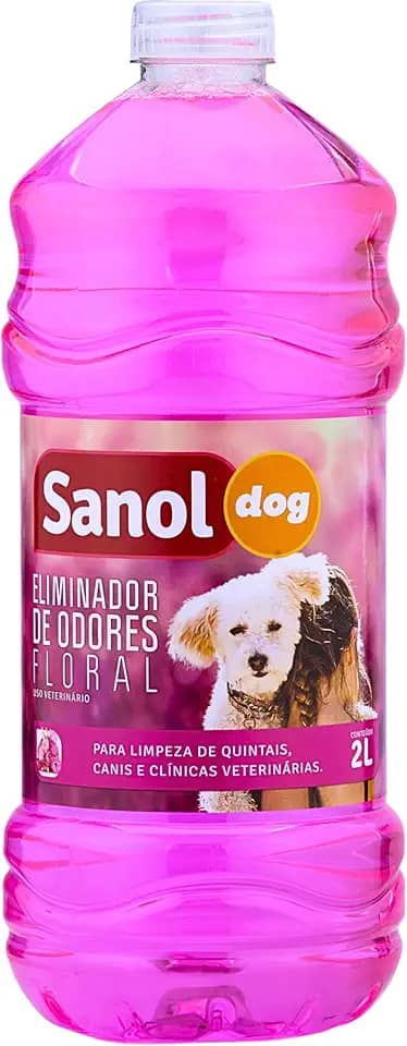 Sanol Dog Eliminador De Odores Para Cães E Gatos Floral 2 Litros Rosa