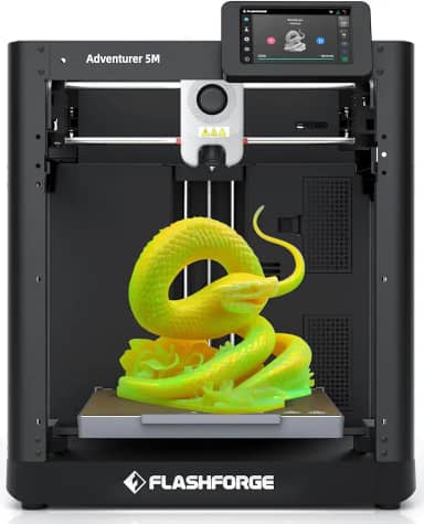 Voxelab FLASHFORGE Adventurer 5M 3D Printer,600mm/s Max Speed Core XY 3D Printers with Auto Leveling,280°C Direct Extruder, 3s Detachable Nozzle, Dual-Sided PEI Platform,Dual Cooling, for