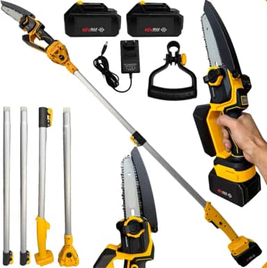 Motosserra com extensor 48v Nakasaki De Galhos serra Eletrica Bateria com extensor 3M