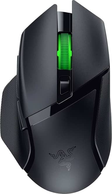 Razer Mouse para jogos sem fio personalizável Basilisk V3 X HyperSpeed: Interruptores mecânicos Gen-2-5G Advanced 18K Sensor óptico - Chroma RGB 9 controles programáveis bateria 535 horas preto