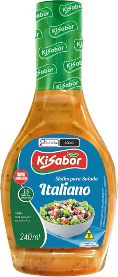 Molho para Salada, Sabor Italiano, Kisabor, 240 Gramas
