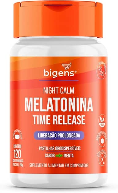 Night Calm Melatonina Time Release, 120 comprimidos, Biogens, Bigens