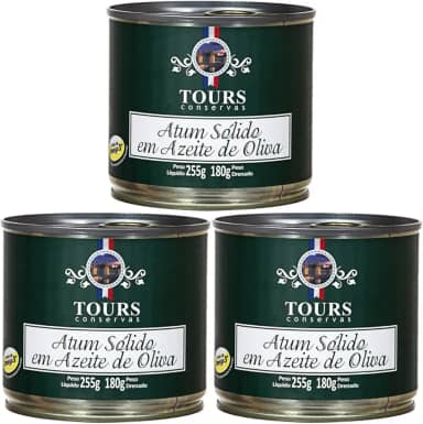 Kit 3X: Atum Sólido em Azeite de Oliva Tours 255g