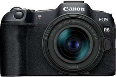 Câmera Mirrorless Canon EOS R8 Full-Frame, 24,2 MP, Vídeo 4K, com Lente RF24-50mm F4.5-6.3 IS STM, Preta