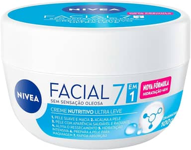 NIVEA Creme Facial Nutritivo 100g - Sua fórmula à base de água, Karité e Vitaminas hidrata por 30h sem deixar a pele oleosa, além de ser um ótimo primer