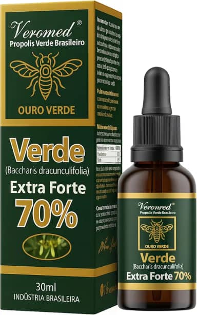 Extrato Própolis Verde Brasileiro Extra Forte 70% Veromed 30ml