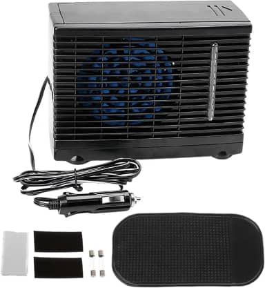 AC portátil para veículo | Máquina de ventilador de ar condicionado de veículo portátil | Aparelho de sopro de ar de 12 V Máquina de montagem adesiva para trailer, acampamento, caminhão, viagem