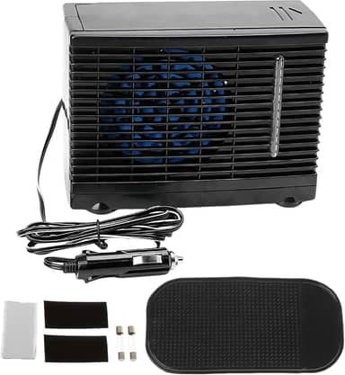 AC portátil para veículo | Máquina de ventilador de ar condicionado de veículo portátil | Aparelho de sopro de ar de 12 V Máquina de montagem adesiva para trailer, acampamento, caminhão, viagem