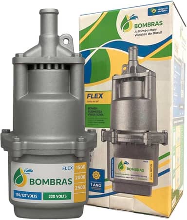 Bomba de Água Submersa Bombras 1500, 1400 L/h, 3/4 Polegadas, 110V