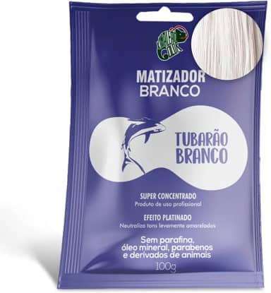 Matizador Tubarão Branco 100ml Sachê - Kamaleão Color - Efeito Platinado