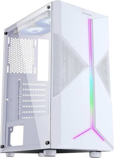 Gabinete Gamer Holt Mid Tower RGB Branco Fortrek