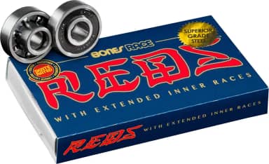 Rolamentos para skate Bones Race Reds, pacote com 8