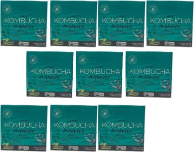 Kit 10cx Chá de Kombucha Orgânico (100 Sachês) Campo Verde