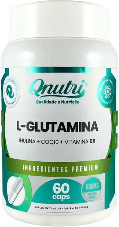 L Glutamina - 60 cápsulas - Qnutri