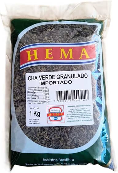 Cha Verde Granulado Importado - 1 Kg - Hema