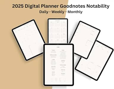 Digital planner 2025, Goodnotes planner, iPad planner, Notability planner, Dated digital planner, Digital calendar, Planner (English Edition)