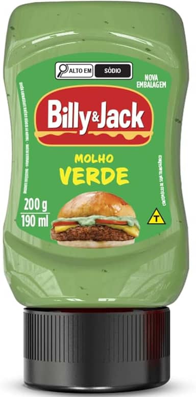 BILLY & JACK Molho Verde Billy & Jack 200 Gramas