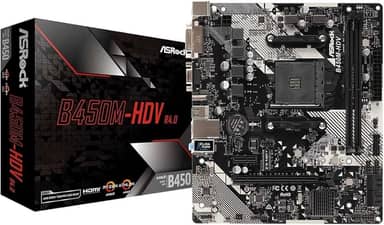 Placa mãe ASRock B450M-HDV R4.0 (AM4/DDR4/HDMI/DVI-D/M.2/6x USB 3.1) - B450M-HDV R4.0