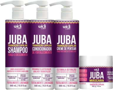 Kit Widi Juba Transição Capilar Shampoo, Condicionador, Creme Leve e Máscara