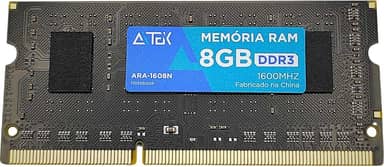 Memória RAM Formato SO-DIMM Notebook 8 GB DDR3 1600 MHz Upgrade Multitarefas Alta Perfomance