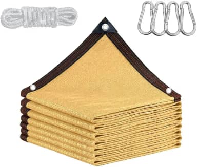 Toldo de Lona, Rede de Sombra de Garagem Criptografada Engrossada de 5 * 4 M, 90% de Guarda-sol de Piscina, Isolamento de Sombra de Jardim, Cantos Reforçados, Toldo para Area Externa (5X4m)