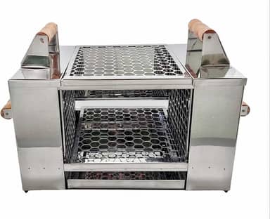 Churrasqueira Ecológica Para Apartamento Sem Fumaça 2 Grelhas