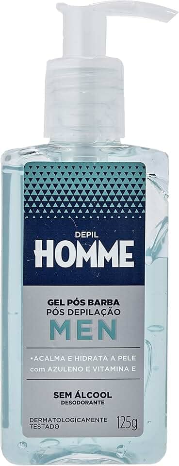 Gel Pós Barba e Pós Depilação Masculino, Depil Homme, 125G