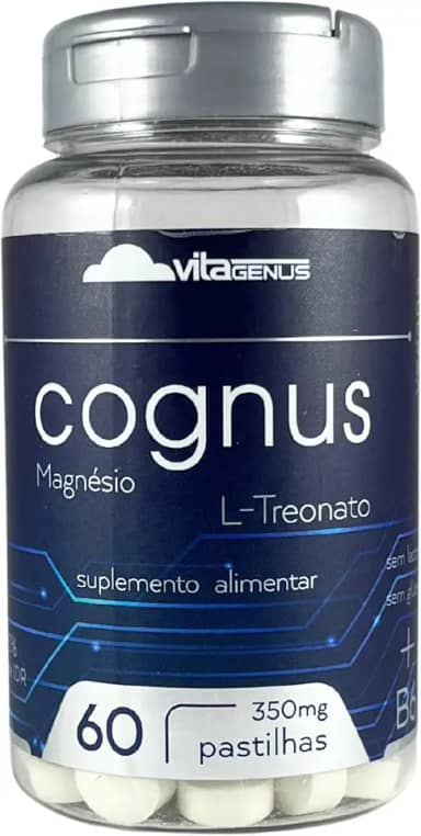 Magnésio L-Treonato 60 Comprimidos Magnésio Treonato Suplemento Mineral Alta Pureza VitaGenus