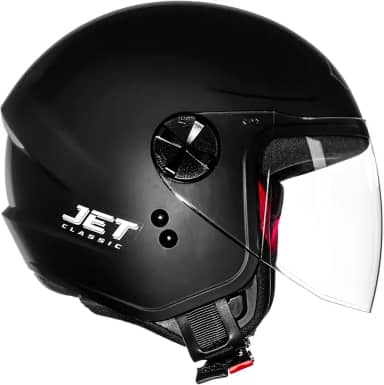 Capacete Moto Aberto Fly New Jet Preto Fosco