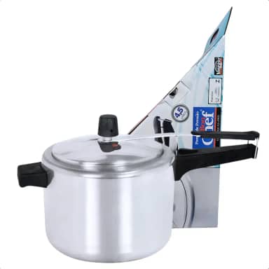 Panela de Pressão Polida com Valvula de Segurança de Silicone Bon Chef 4,5 litros