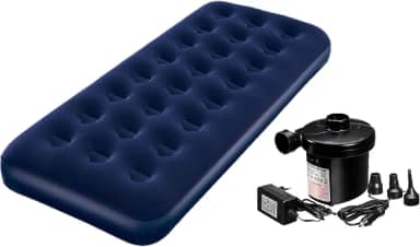 Colchão Inflável Solteiro Resistente Suporta 150 Kilos + Bomba de Ar Eletrica