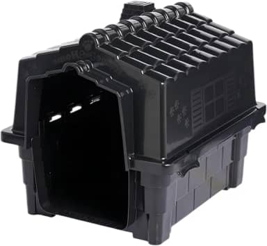 Casinha De Cachorro Plástica Pequeno e Medio Porte Casa Para Pet, Confortável, Desmontável Resistente Com Proteção UV, 8 saídas de ar e 4 pontos para saída de água, Tamanhos N1. N2. N3. (PRETO, N. 1)