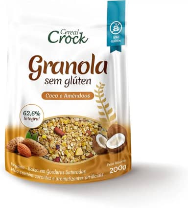 Granola Coco e Amêndoas (com aveia sem glúten) Cereal Crock 200g