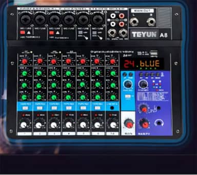 8 6 4 3 2 Canais Mesa De Som Profissional Portátil Mixers Som Mixagem Console Entrada do Computador 48V Número de Potência Transmissão ao vivo a4 a6 a8 novo (mesa de som 8 canal) loopback para DJ