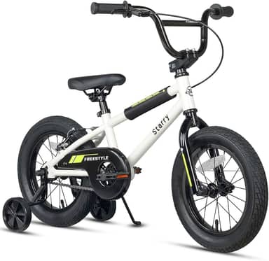 Bicicleta infantil estilo BMX 12 14 16 polegadas com rodas de treinamento freio para meninos e meninas de 1 a 8 anos, várias cores