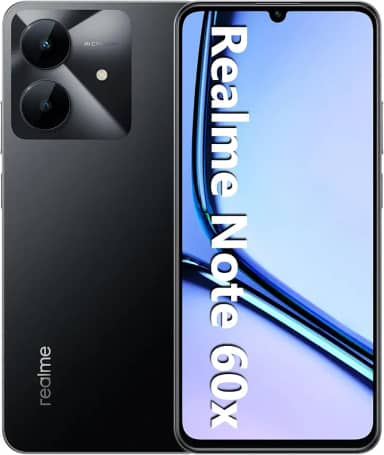 Smartphone Realme Note 60x RMX3938 3 GB de RAM/ 64 GB/Bateria de 5000mAh e tela de 6,74' 90Hz HD/Midnight Black (Preto)