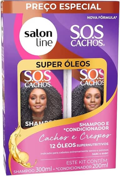 Salon Line SOS Cachos Kit Super Óleos Shampoo 300ml + Condicionador 200ml