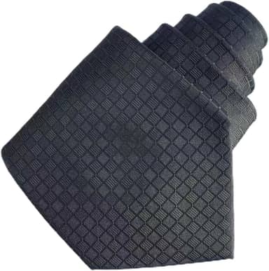 Gravata masculina de 9,5 cm de largura preta para homens formal evento terno gravata com caixa de presente