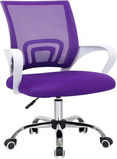 Cadeira de Escritório Ergonômica Stoel Start Home Office Confortável Secretária Giratória Encosto Respirável Mesh (Roxa)