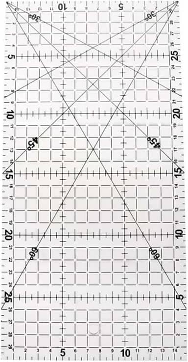 Régua 15x30 Cm Gravada A Laser Patchwork Artesanato (TRANSPARENTE)