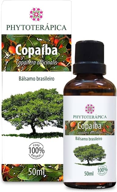 PHYTOTERAPICA - Óleo Vegetal de Copaíba Bálsamo - Aromaterapia - Pele e Cabelo - Excelente na prevenção do envelhecimento precoce e auxilia em problemas do couro cabeludo - 100% Puro e Natural - 50ml