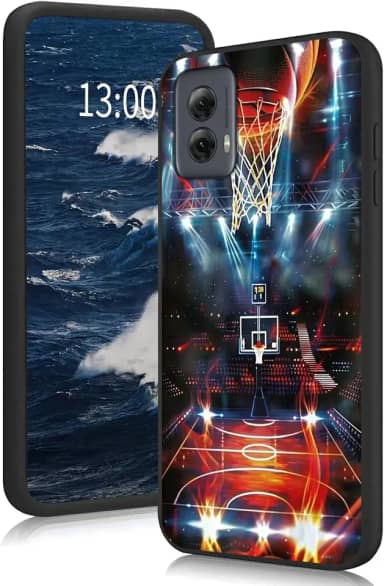 Capa para Motorola Moto G Stylus 5G 2024, Slim Flexível TPU para Meninas Mulheres À Prova de Choque Fina Capa de Borracha de Silicone Macio para Moto G Stylus 5G 2024, Jogo de Basquete