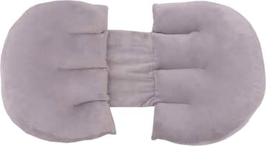 Almofada Travesseiro Ajustável Para Grávida Tecido Aveludado - Cinza
