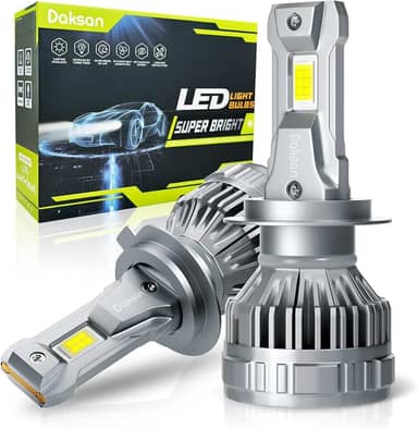 Kit Ultra Lâmpada LED Daskan Farol H7 H11 HB3/9005 HB4/9006 36000LM 6500K Branco Frio, 2 Lâmpadas 100W Super Brilho, IP68, 12-24V (HB4)