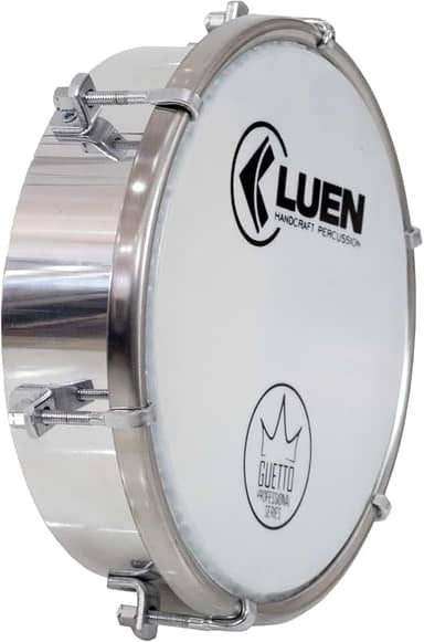 Tamborim 6" Alum - Serie Guetto 6 Afin Tarr Cromada Pele Leitosa