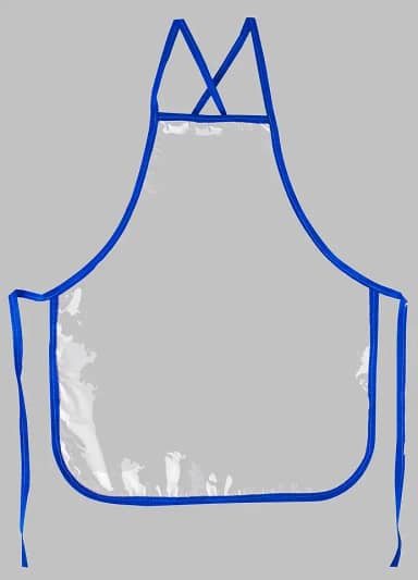 Avental Infantil Maxcril – Avental Escolar liso transparente/azul 48 × 39 cm para Pintura e Artes