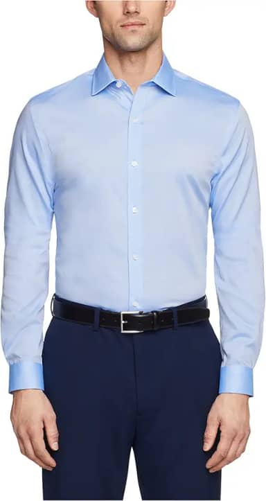 Camisa Camisa social slim fit, não precisa passar a ferro, lisa, Tommy Hilfiger, Masculino