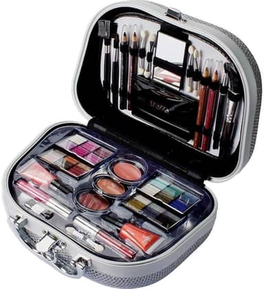 Maleta de Maquiagem Profissional Fenzza FZ60003 Prata - Estojo Organizador Portátil, Design Elegante