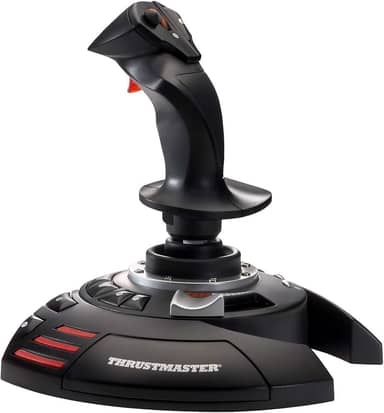 Thrustmaster T.Flight Stick X - Joystick ergonômico para simulador de voo com resistência ajustável e amplo apoio para as mãos para PC