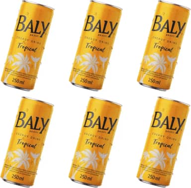 Baly Energético Fruta Tropical 250ml Com 6 unidades